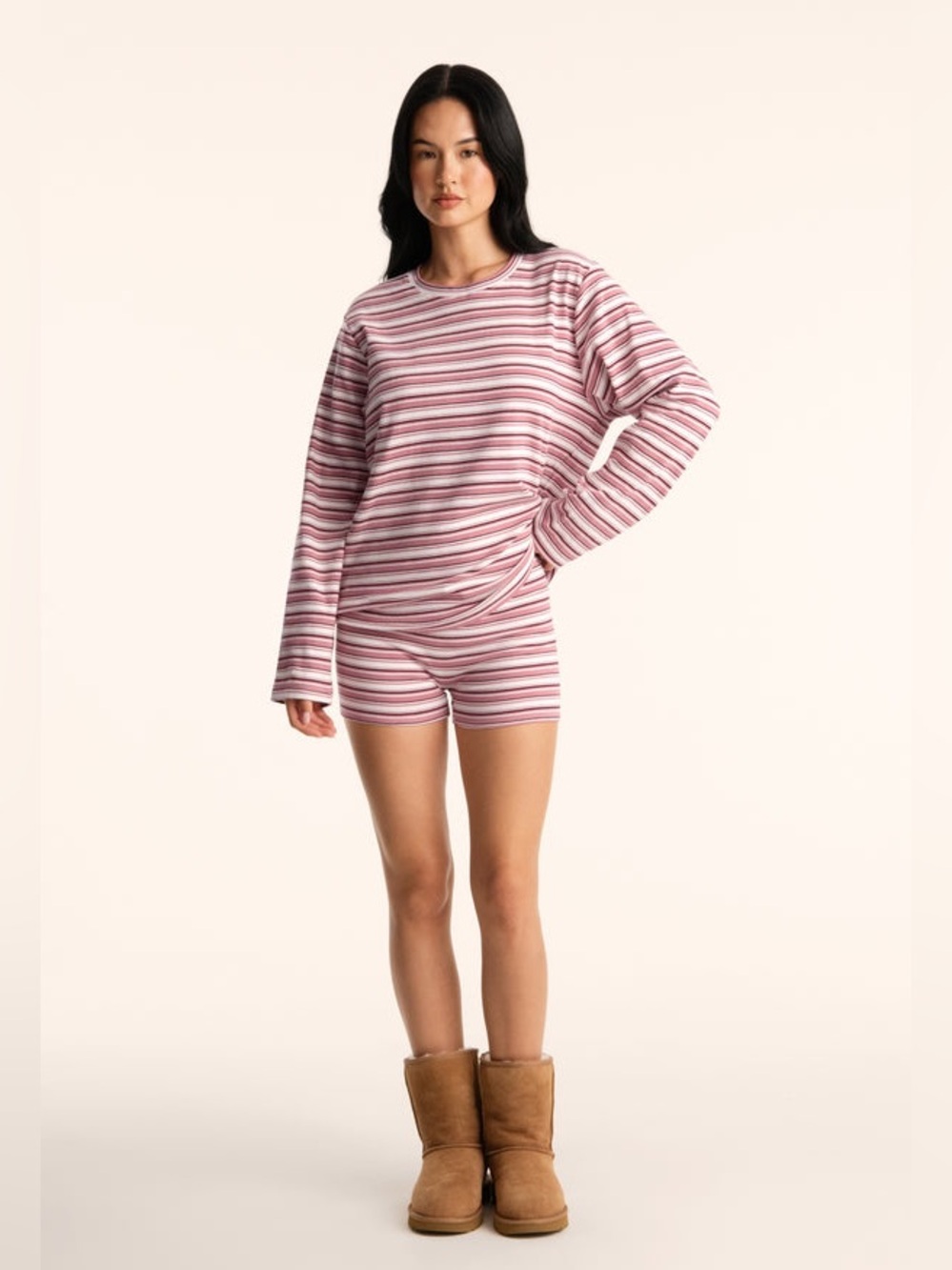Set Active Stripe Parke Oversized Long Sleeve